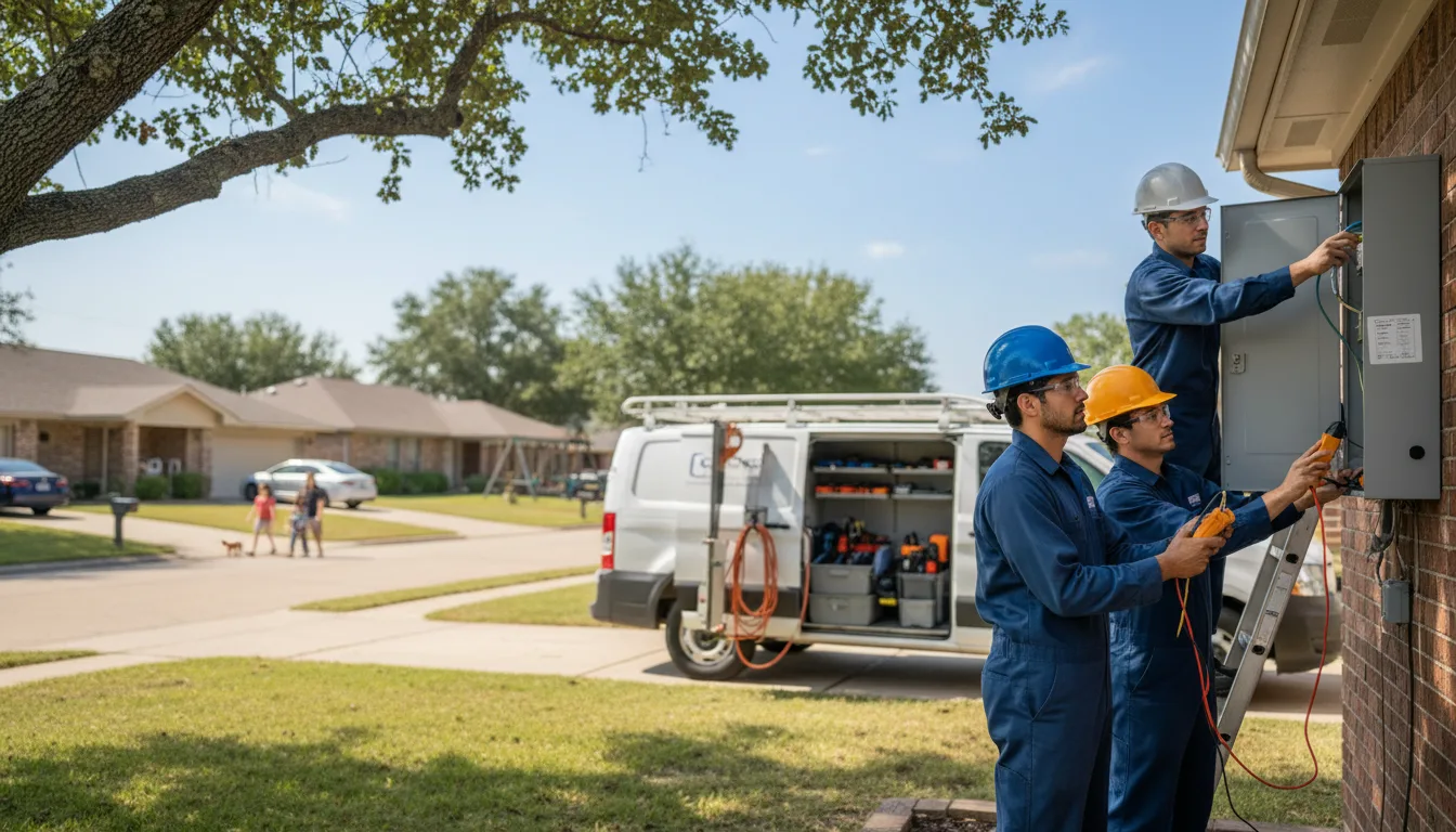 Certified electrician providing emergency electrical services in Blue Ridge, TX